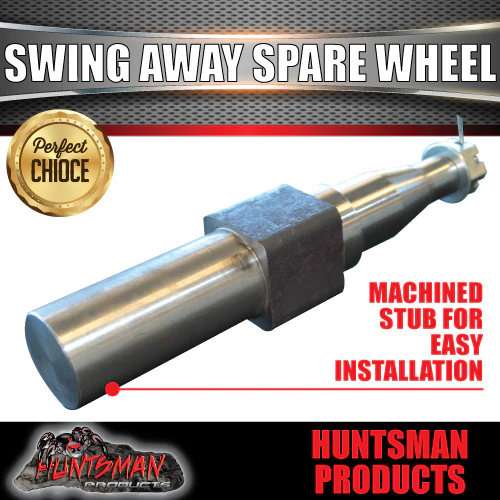 Rear Bar Swing Away Spare Wheel Bracket Hinge Kit. Machined 45X250mm Square Stub Axle For 4wd & Camper Trailers - Image 3