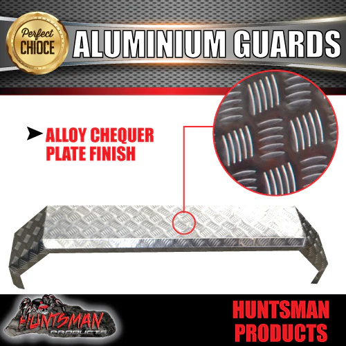 Aluminium Tandem Trailer Caravan Mud Guards 1590mm x 250mm. Suit Slipper Springs. TIG Welded - Image 4