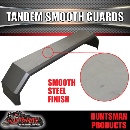 X2 Off Road 1900mm x 330mm Tandem Trailer Mudguards Smooth Steel For Rocker Roller Springs - Image 3