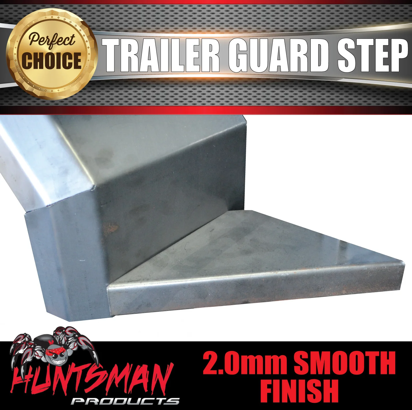 X2 Off Road Trailer Mudguards & Steps Smooth Steel 330mm Wide Aggressive Folds - Image 10