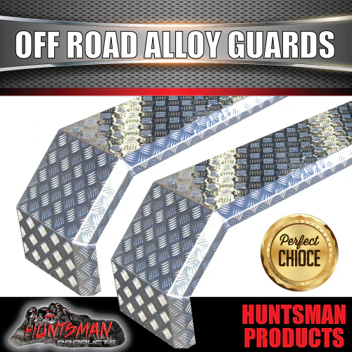 Aluminium Tandem Trailer Mud Guards 1900mm x 330mm. Suit Rocker Roller Springs. TIG Welded - Image 4