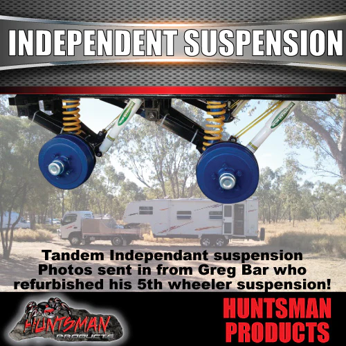 3200Kg Caravan Trailer Tandem Independent Shock & Coil Suspension - Image 3