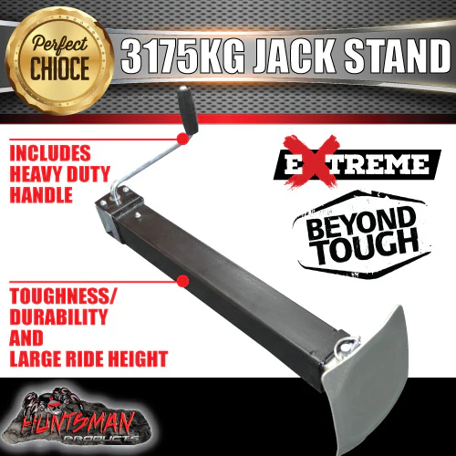 1x Heavy Duty Canopy Trailer Caravan Jack Leg Stand 3175KG Rated With Side Handle - Image 2