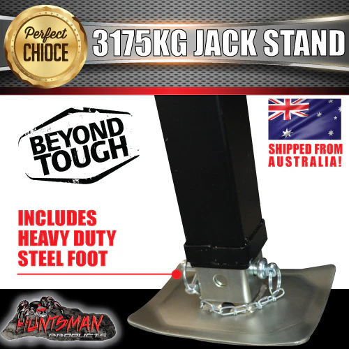 1x Heavy Duty Canopy Trailer Caravan Jack Leg Stand 3175KG Rated With Side Handle - Image 3