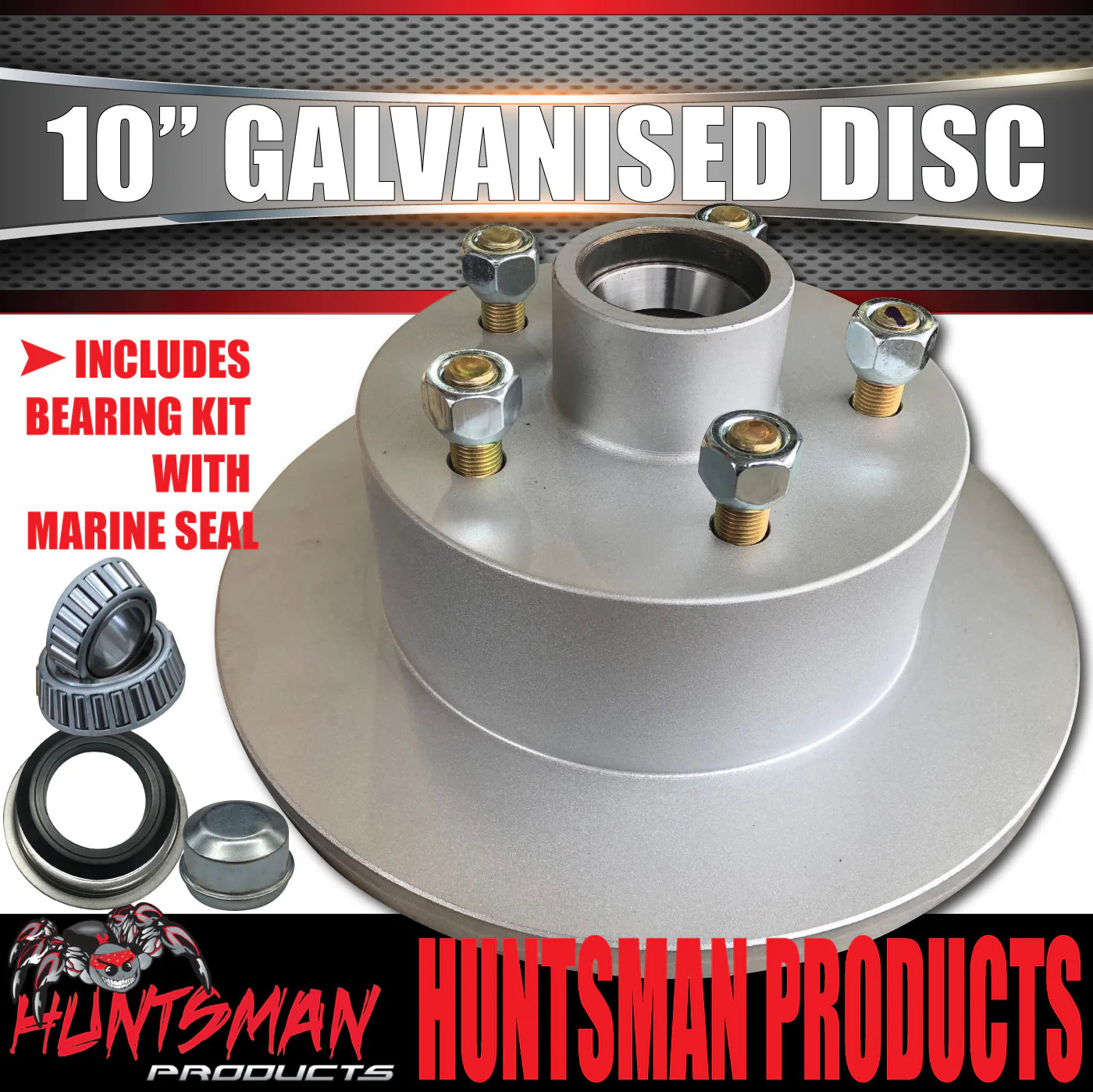 2X 10" HQ Holden Trailer Caravan Galvanised Dacromet Discs & KOYO SL Slimline Bearings - Image 11