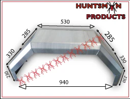 2x Single Axle Off Road Trailer Mudguards, Smooth Steel 330mm Wide Aggressive Folds - Image 3