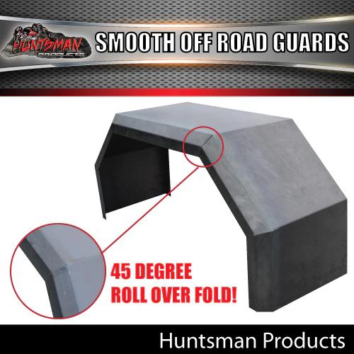 X2 Off Road Trailer Mudguards & Steps Smooth Steel 330mm Wide Aggressive Folds - Image 8