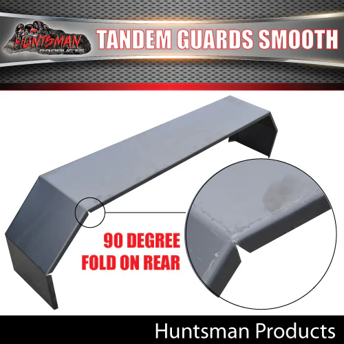 2x Tandem 1740mm x 250mm Smooth Trailer Caravan Mudguards. Suits Rocker Roller Springs - Image 5