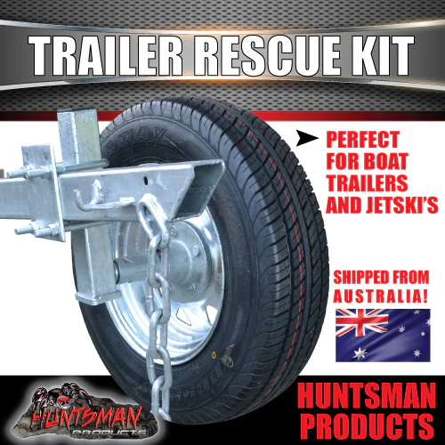 Trailer Rescue Kit , Spare Wheel, 155R13C Tyre & Holder inc hub & S/L bearings - Image 3