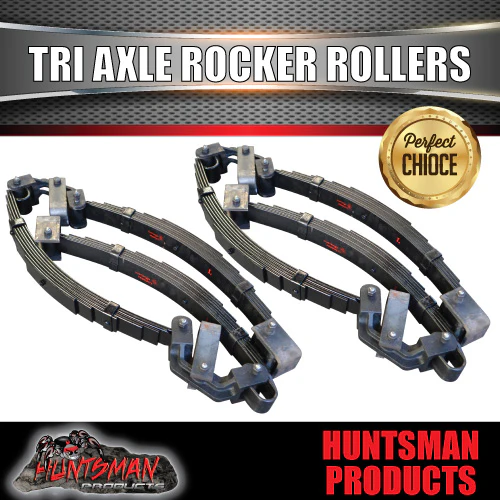 Tri 4500Kg 6 Leaf Rocker Roller Trailer Spring Set & High Tensile 5/8 U Bolt Kit. 7mm Thick Springs! - Image 2