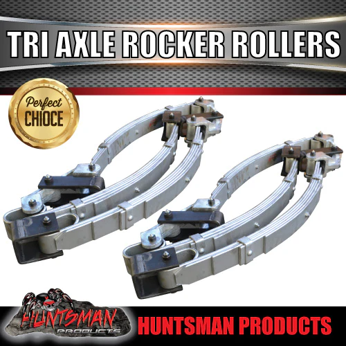 Tri Axle 5 Leaf 3750kg Galvanised Dacromet Rocker Roller Spring Set. 7mm Thick Springs! - Image 3