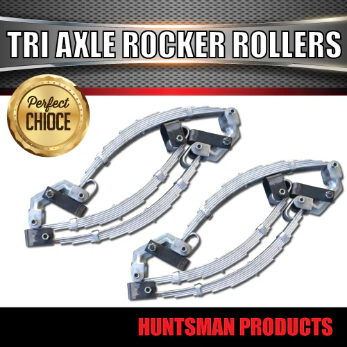 Tri Axle 7 Leaf 5250kg Galvanised Dacromet Rocker Roller Spring Set. 7mm Thick Springs! - Image 3