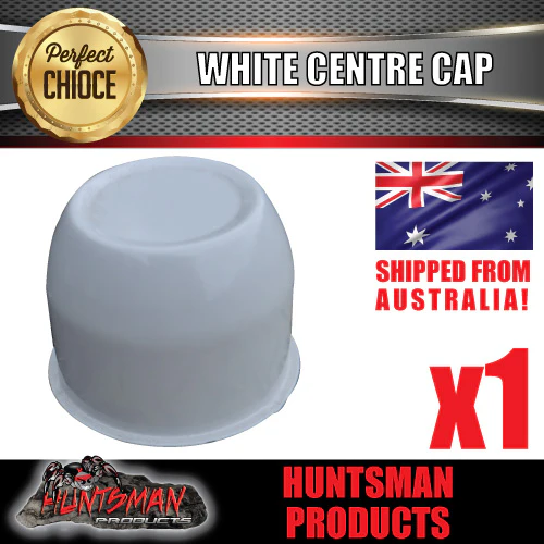 WHITE WHEEL CENTRE CAP- 74MM