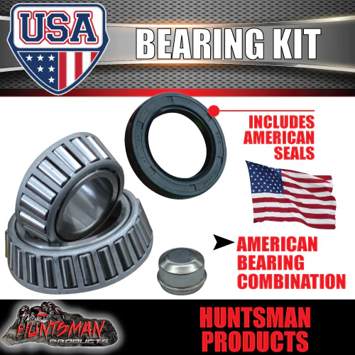 x2 American Ford Trailer Wheel Bearing Kits With Seal & Cap L68111/49 & L44610/49