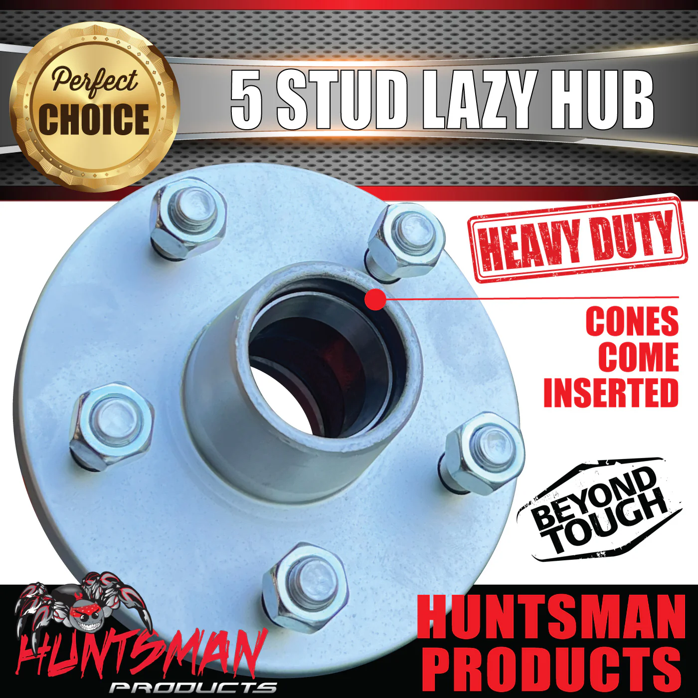 X1 Galvanised HT Holden Boat Trailer Caravan Hub 5/108 PCD & LM Bearings Kit Marine Seal - Image 3