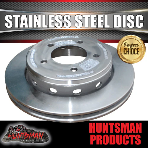 x1 Huntsman 12" Stainless 5 Stud L/C Ventilated Boat Trailer Slip Over Disc - Image 2