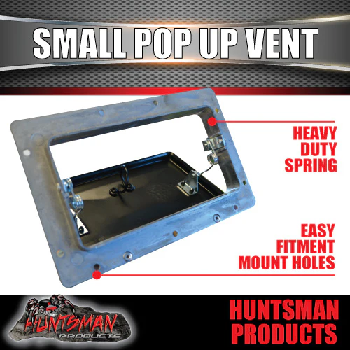 Small Black Pop Up Roof Air Vent For Trailer Canopy Horse float Truck Caravan - Image 2