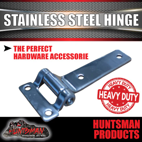 x1 Stainless Steel Flush Mount Hinge For Truck Trailer Boat Box Cabinet - Image 4