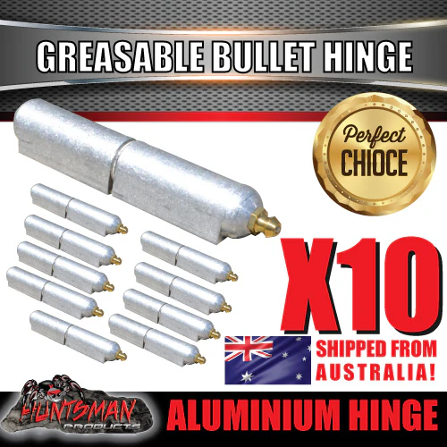x10 100mm x 16mm Aluminium Greasable Bullet Hinge