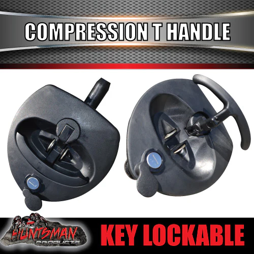 x10 Black Reinforced Fibre Compression T Lock for Trailer Caravan Boat Truck Toolbox - Image 6