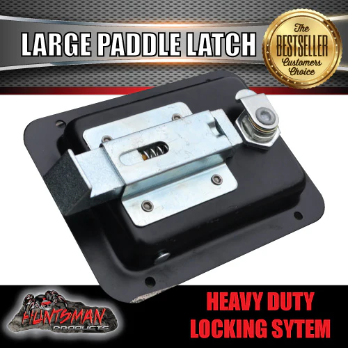 x10 Large Black Paddle Handle Lock Latch for Caravan Ute Truck Toolbox - Image 2