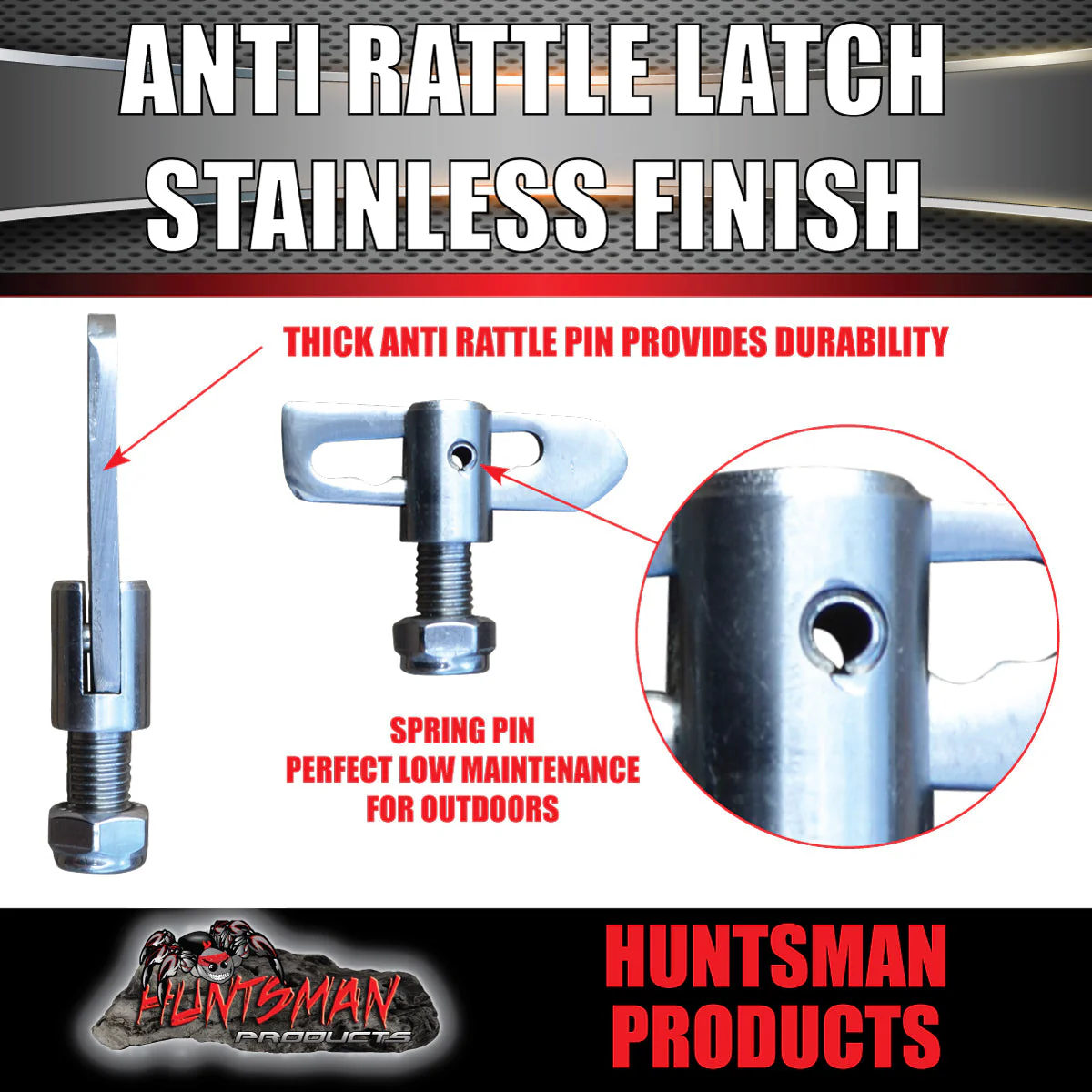 x10 Trailer Ute Stainless Steel Tailgate Anti Rattle Latch Luce Catch