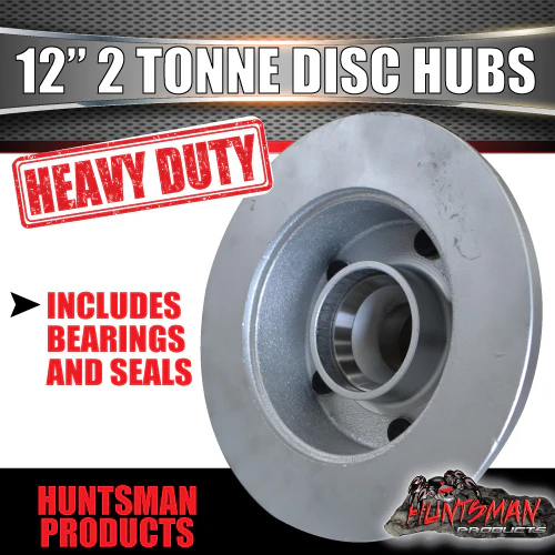 x2 12" Dacromet 2000kg 5 Stud Trailer Discs 5/150 & Bearing Kits. Alko Style & Marine Seals - Image 3