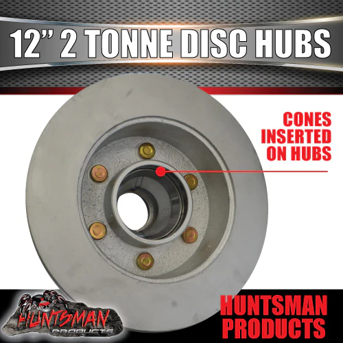 x2 12" Dacromet 2000kg 6 Stud Trailer Discs 6/139.7 Alko Style Jap Bearings - Image 3