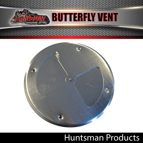 2x Aluminium Butterfly Vent. 197mm diameter Caravan, Boat, Truck Horse Float - Image 2