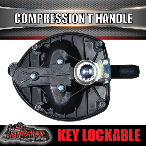 x2 Black Reinforced Fibre Compression T Lock for Trailer Caravan Boat Truck Toolbox - Image 5