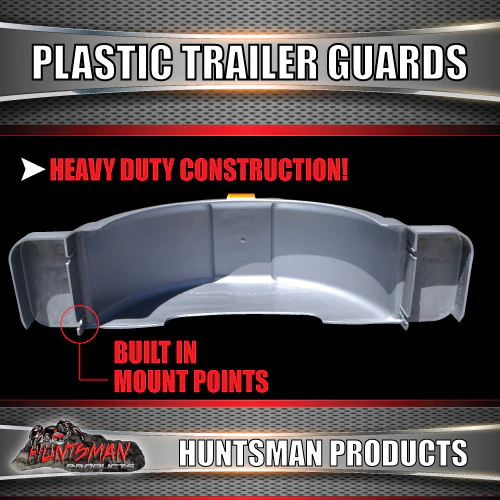 x2 Boat Trailer Grey Plastic Trailer Mudguard & Steps Suit 13" or 14" Wheels - Image 2