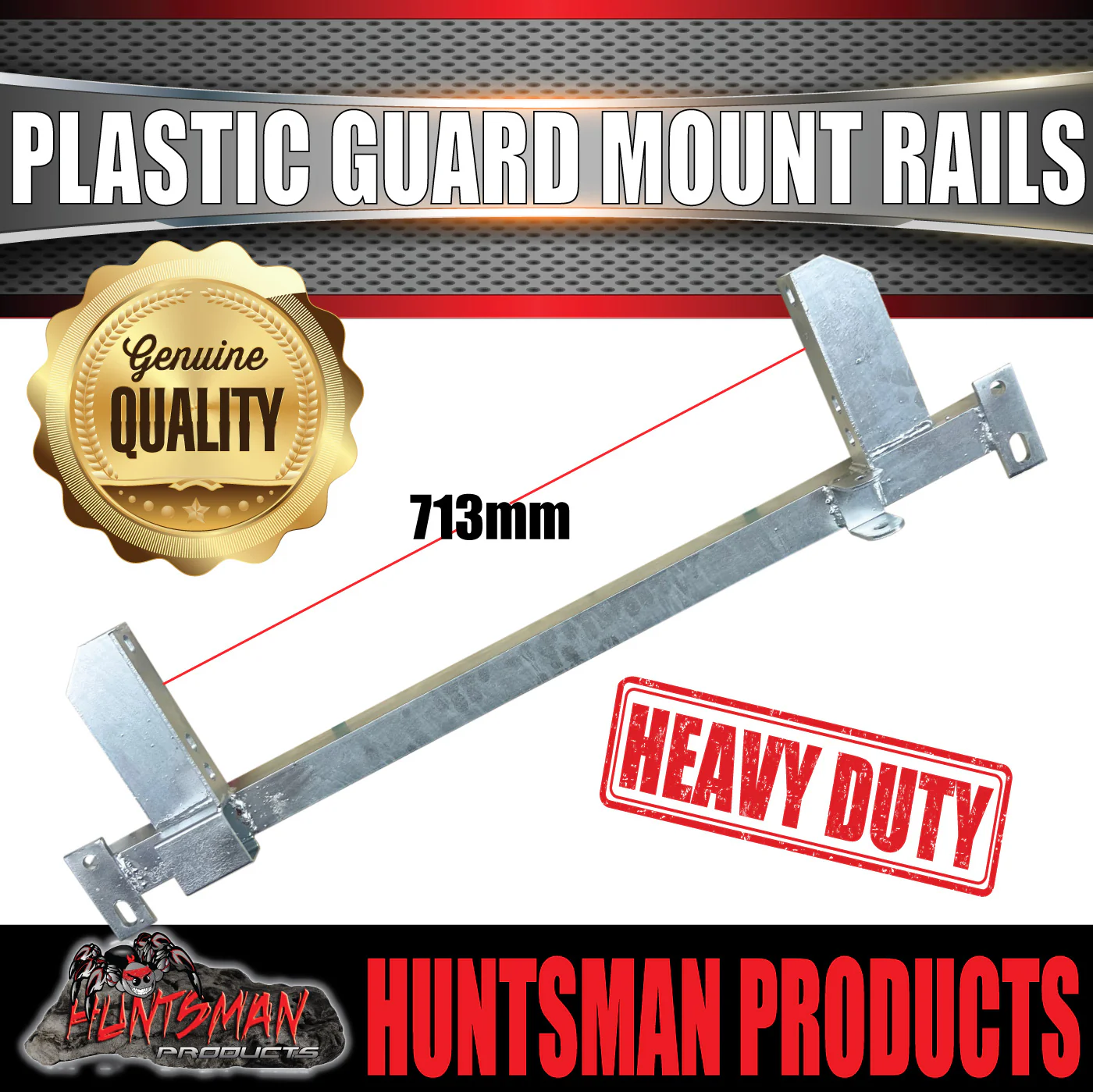 x2 Boat Trailer Slipper Spring Mount Rails suit Plastic Guards 13" or 14" Wheels - Image 6