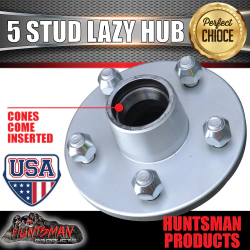 x2 Dacromat Ford Pattern Trailer Hubs American Bearing L68149 & L44649 - Image 2