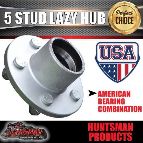 x2 Dacromat Ford Pattern Trailer Hubs American Bearing L68149 & L44649 - Image 3