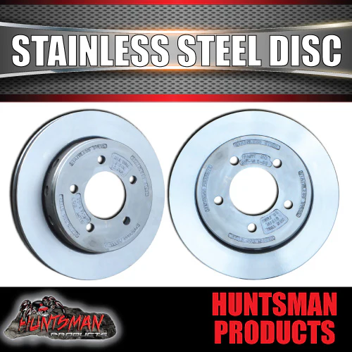 x2 Huntsman 10.9" Stainless 5 Stud HT Holden Ventilated Slip Over Discs - Image 4