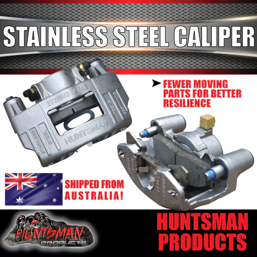 x2 Huntsman Products Stainless Steel Trailer Hydraulic Disc Brake Calipers Suits Kodiak - Image 6