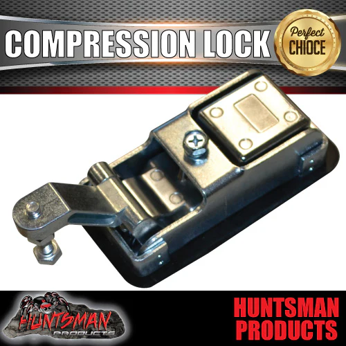 X2 Large Chrome Compression Lock for Tool Box, Camper Tradesman Trailer - Image 5