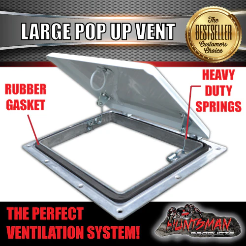 x2 Large White Pop Up Roof Air Vent For Trailer Canopy Horse float Truck Caravan - Image 2