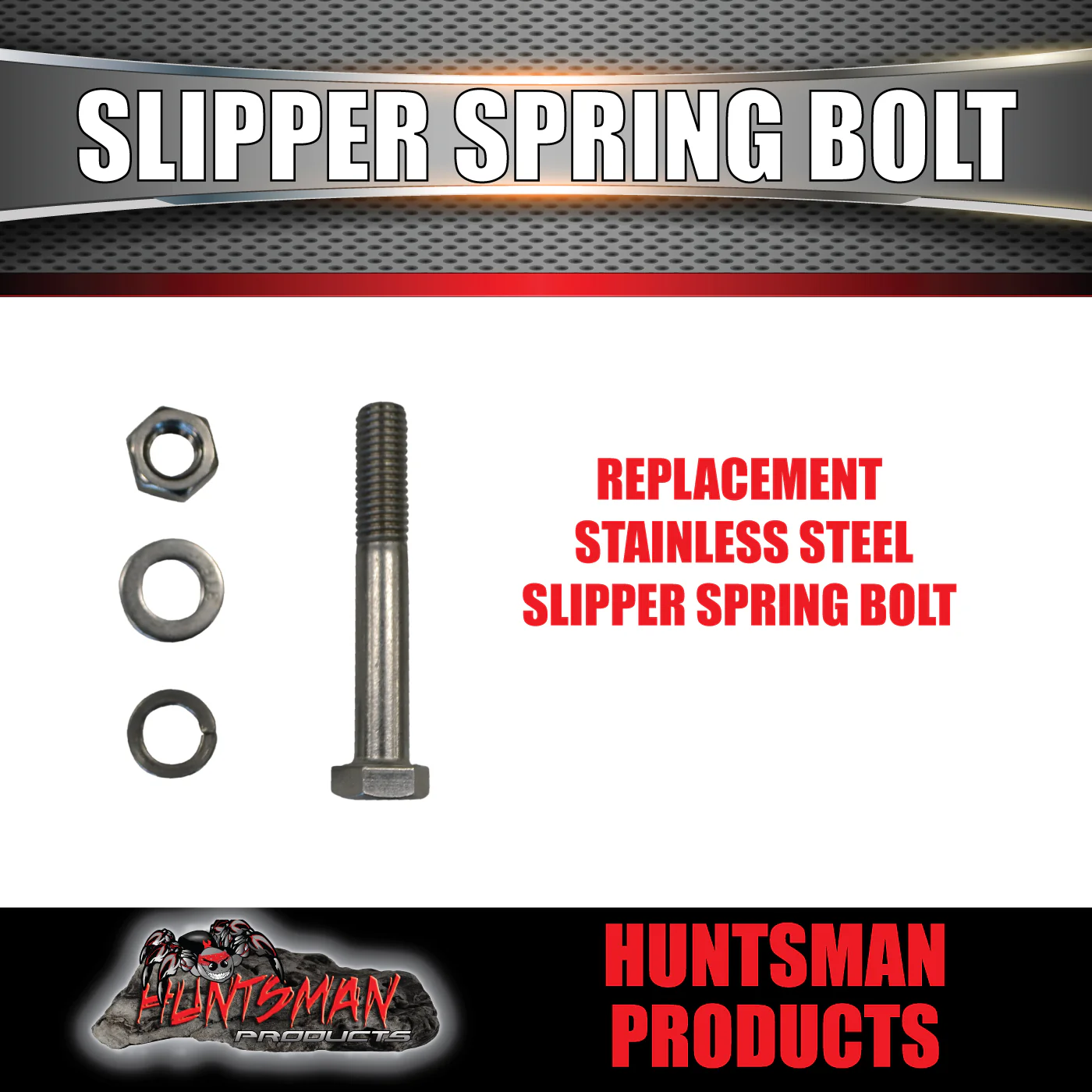 x2 Stainless Boat Trailer Spring Eye Bolts Suit 45mm Springs With 1/2" Bushes - Image 2