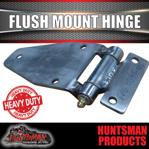 x2 Stainless Steel Flush Mount Hinge with Grease Nipple. For Truck Trailer Boat Box Cabinet - Image 4