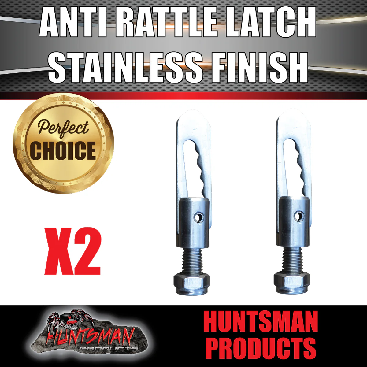 x2 Trailer Ute Stainless Steel Tailgate Anti Rattle Latch Luce Catch