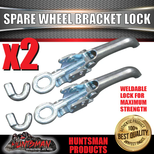 x2 Swing Away Spare Wheel Bracket Lock. Over Centre Lock. For 4wd Truck Trailer Caravan