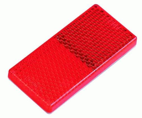 x2 Trailer Adhesive Reflector 65x30x8m For Trailer Truck Boat Caravan 4x4 RED