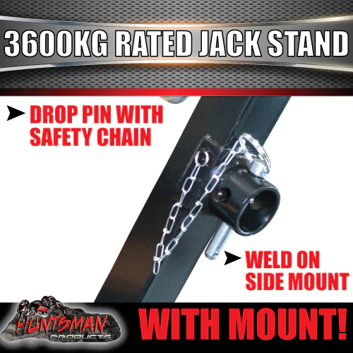 2x Trailer Caravan Canopy Jack Stand 3600kg Rated Heavy Duty 600mm Extension - Image 4