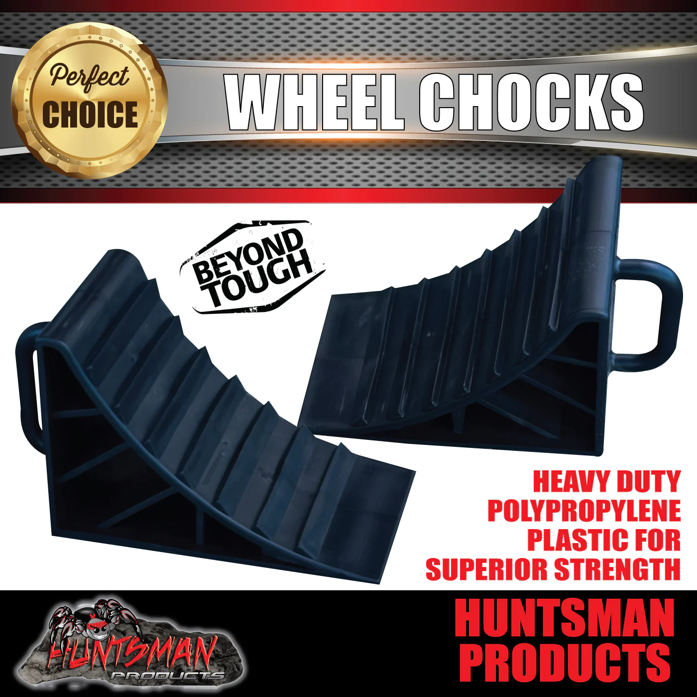 x2 Trailer Caravan RV Heavy Duty Wheel Safety Chocks Blocks