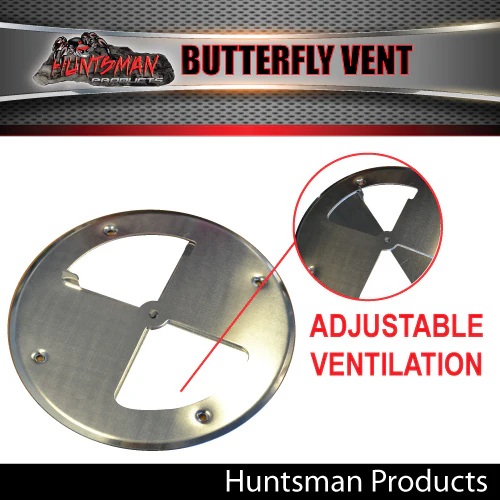 4x Aluminium Butterfly Vent. 197mm diameter Caravan, Boat, Truck Horse Float - Image 7