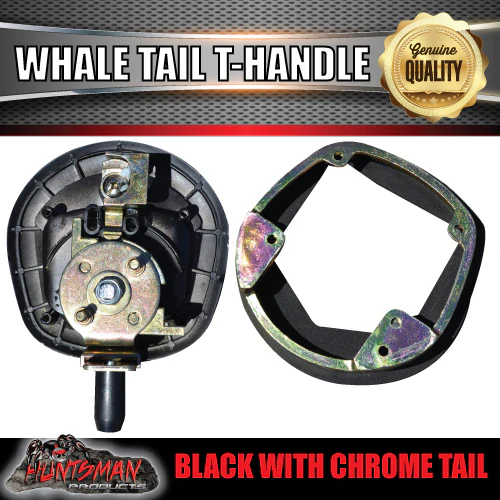 x4 Black Whale Tail T Handle Folding Locks for Trailer Canopy Box - Image 3