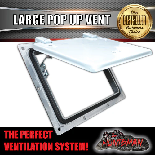 x4 Large White Pop Up Roof Air Vent For Trailer Canopy Horse float Truck Caravan - Image 3