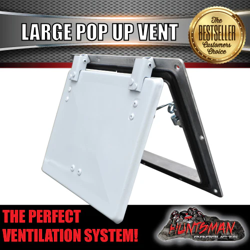 x4 Large White Pop Up Roof Air Vent For Trailer Canopy Horse float Truck Caravan - Image 4
