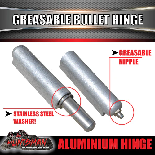 x6 200mm x 23mm Aluminium Greasable Bullet Hinge - Image 4